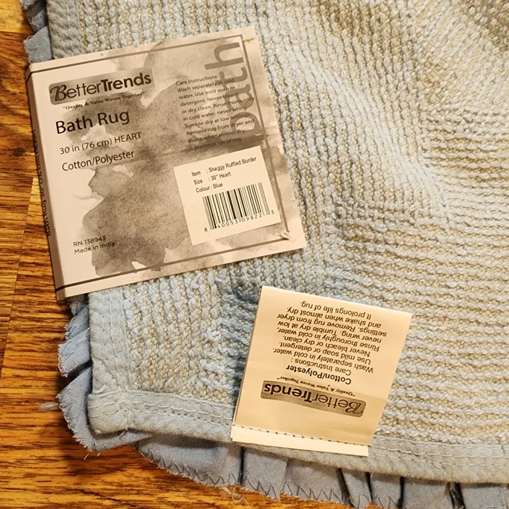 NWT Better Trends Blue Bath Rug 30